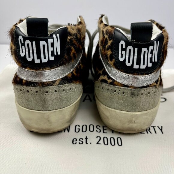 Golden Goose Mid Star Leopard Print Sneakers - Picture 7 of 11
